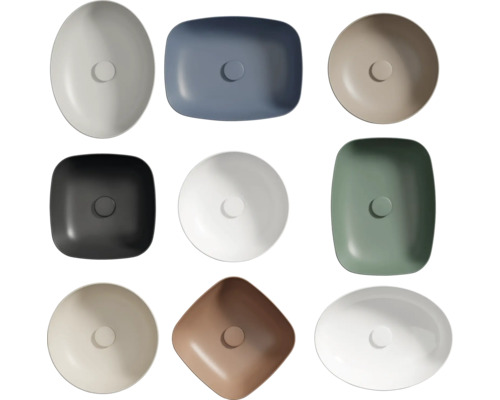 Diverse forme și culori de lavoare pentru baie
