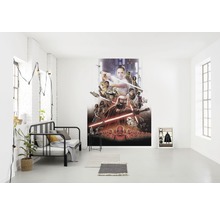 Living modern cu pictură murală Star Wars și mobilier minimalist