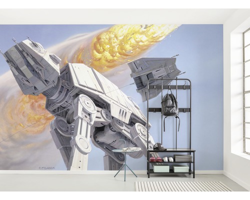 Cameră cu fototapet Star Wars și garderobă