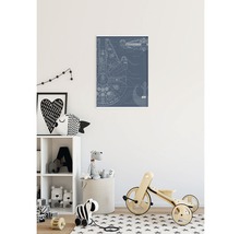 Imagine decorativă de perete cu planul Star Wars Millennium Falcon în camera copilului