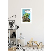 Poster Star Wars Yoda înrămat cu citatul: Fă-o sau nu o face. Nu există încercare