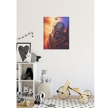 Cameră de copii cu pictură murală a unui Mandalorian