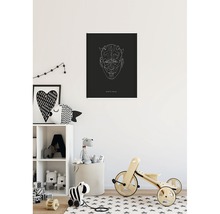 Cameră decorativă pentru copii cu pictură murală Star Wars Darth Maul, raft de jucării și jucării din lemn