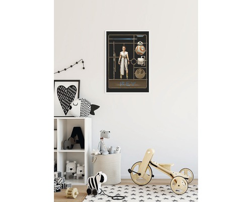 Poster decorativ Star Wars Rey în camera unui copil