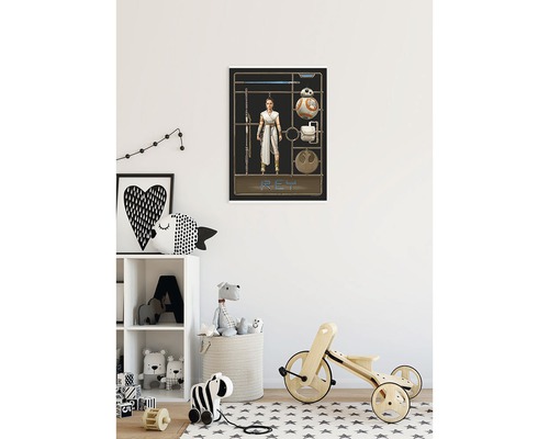 Poster decorativ Star Wars cu Rey în camera copilului