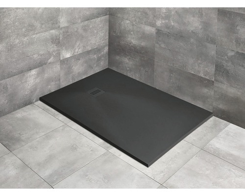 Cădiță de duș dreptunghiulară Radaway Kyntos F 90x130x3 cm compozit negru HKF13090-54