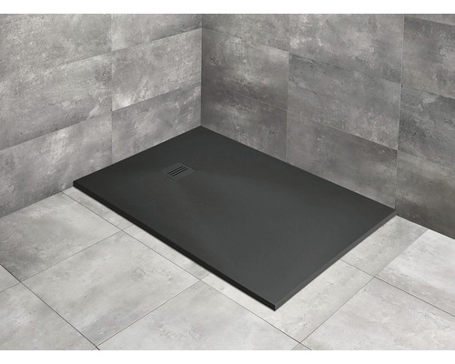 Cădiță de duș dreptunghiulară Radaway Kyntos F 80x90x3 cm compozit negru HKF9080-54