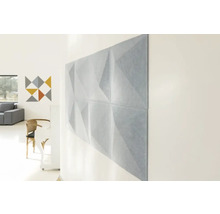 Panou decorativ pâslă 3D-Felt Diamond gri 40x40 cm