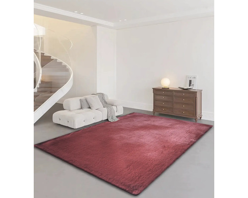 Living cu covor moale, canapea și comodă