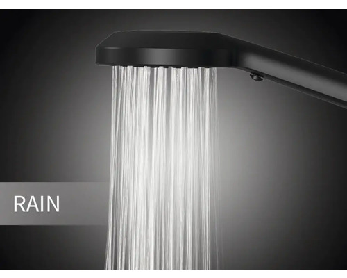 Cap de duș cu funcție de jet de ploaie în funcțiune