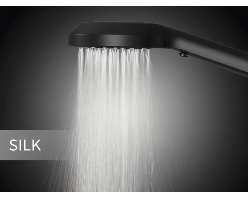 Cap de duș cu jet de apă în modul Silk