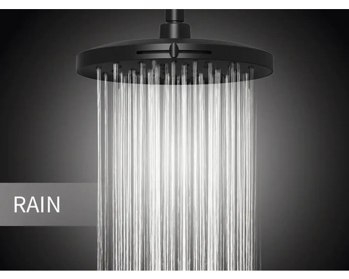 Cap de duș cu efect de ploaie și jeturi de apă