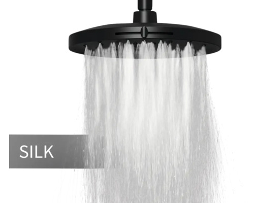 Cap de duș negru cu jet de apă