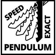Setare pendul fierăstrău vertical pentru simbolul de viteză și precizie