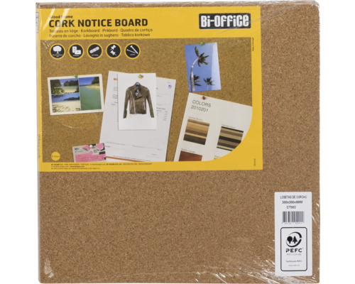 Tablă de plută Bi-Office cu ramă de lemn