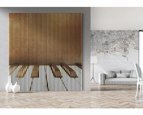 Imagine mare cu pian într-o cameră luminoasă