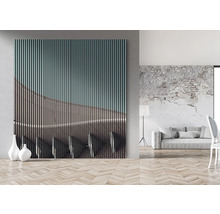 Panou decorativ de perete cu motiv arhitectural în spațiu modern
