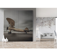 Tablou decorativ de perete cu motiv aeroplan într-un living