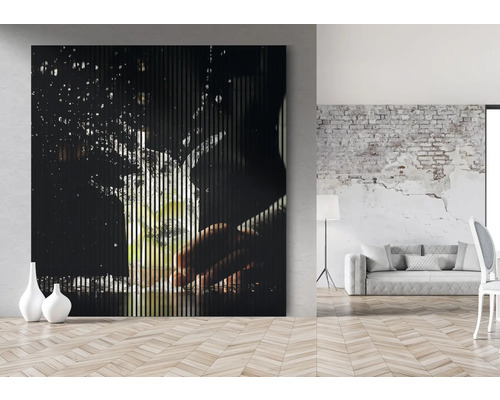 Pânză decorativă cu motiv de băutură într-un living modern