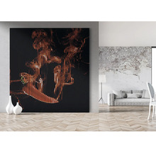 Tablou decorativ de perete cu motiv abstract într-un spațiu de locuit modern
