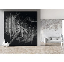Tablou decorativ pe pânză cu motiv floral în camera de zi