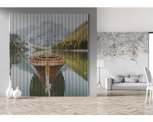 Imagine decorativă cu lamele cu motiv de barcă pentru decorațiuni interioare de perete