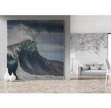 Panouri decorative de perete cu grafică abstractă în camera de zi
