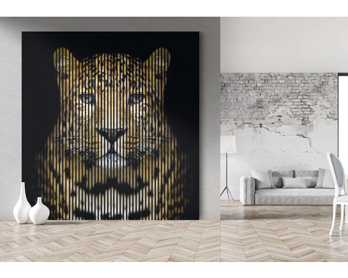 Pânză decorativă cu motiv de leopard în interior