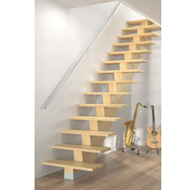 Scară de interior cu vang central Pertura Agape dreaptă din valchromat comanche și stejar furniruit fără balustradă 15 pași 14 trepte-thumb-2 Scară de interior cu vang central Pertura Agape dreaptă din valchromat comanche și stejar furniruit fără balustradă 15 pași 14 trepte-thumb-2