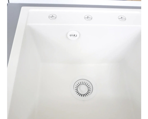 Chiuvetă ceramică cu sită de scurgere