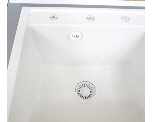 Chiuvetă ceramică cu sită de scurgere