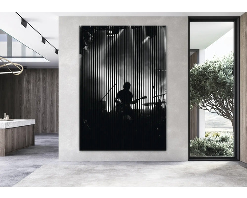 Panou de perete cu o imagine a unei trupe de muzică la concert