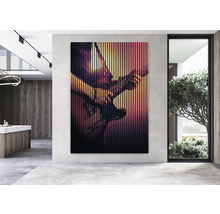 Tablou mural mare cu motivul unui chitarist într-o cameră modernă