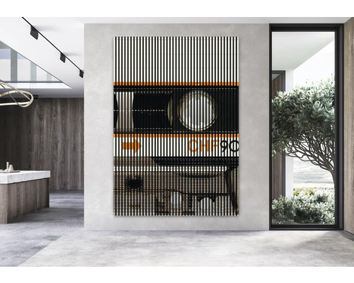 Cameră spațioasă cu pictură murală a unei casete compacte