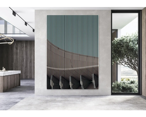 Scenă de interior cu panou acustic pentru montare pe perete