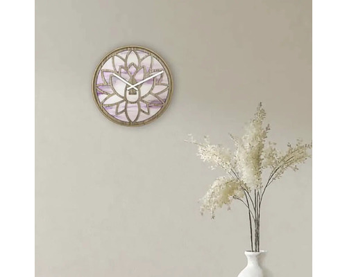 Ceas de perete cu motiv de floare de lotus