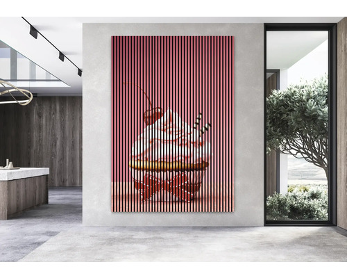 Tablou de perete cu motiv de cupă de înghețată într-o cameră modernă