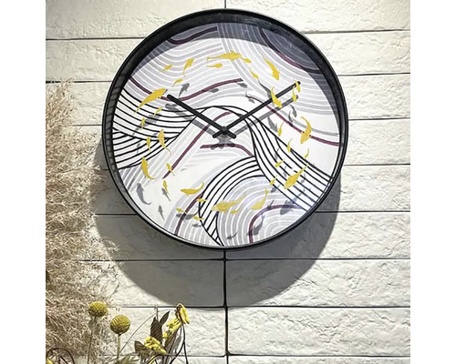 Ceas de perete cu design cu pești pentru decor interior