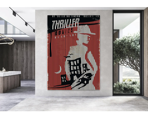 Tablou într-un interior cu motiv thriller în dungi