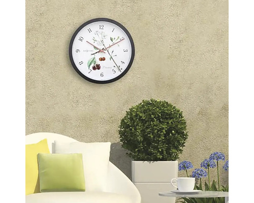 Ceas de perete cu motiv floral pentru exterior