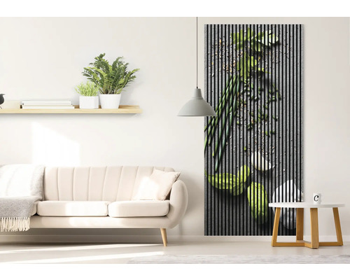 Panou decorativ de perete cu motiv de legume în camera de zi