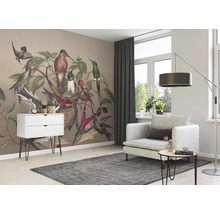 Fototapet vlies Curiosity Birds bej 265x265 cm