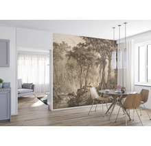 Fototapet vlies 543773 Curiosity Jungle bej 318x265 cm
