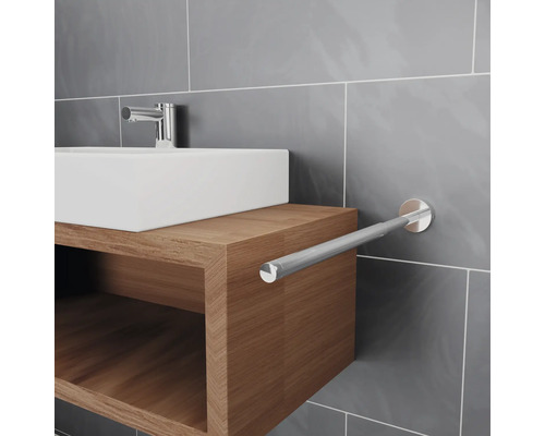 Chiuvetă de baie cu suport pentru prosop pe perete