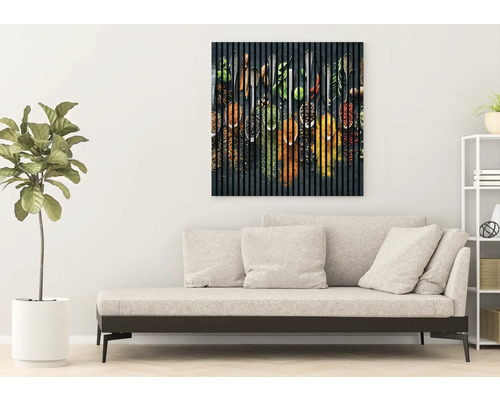 Tablou de perete cu mirodenii și ierburi aromatice în sufragerie