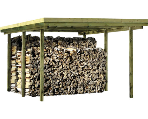 Adăpost pentru lemne cu lemn
