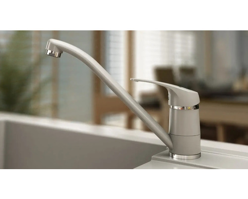 Baterie de bucătărie cu gât înalt