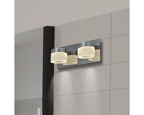 Aplică baie de perete crom cu LED integrat Kynosural 2x6,5W 630 lumeni IP44