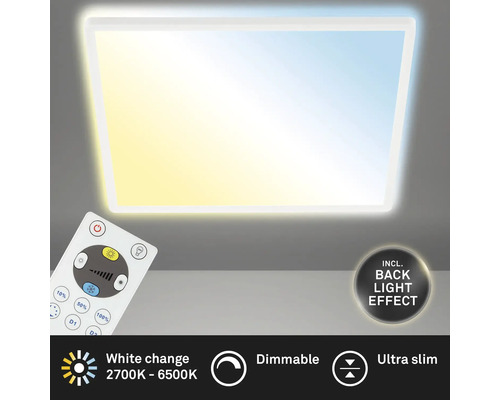 Plafonieră cu LED integrat Slim 22W 3000 lumeni 3000-6000K, cu telecomandă, albă