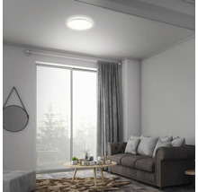 Plafonieră cu LED integrat Slim 18W 2400 lumeni Ø293 mm 2700-6500K, cu telecomandă, albă